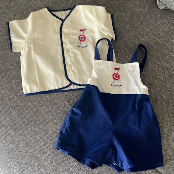 VTG baby Skipper sailer romper/jon jon - Picture 1 of 11